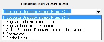 Promoción a Aplicar