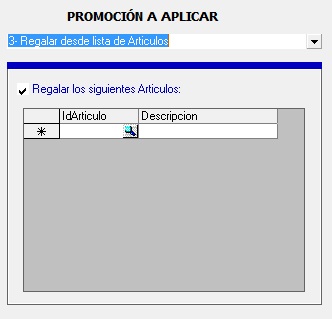 Promoción a aplicar 3