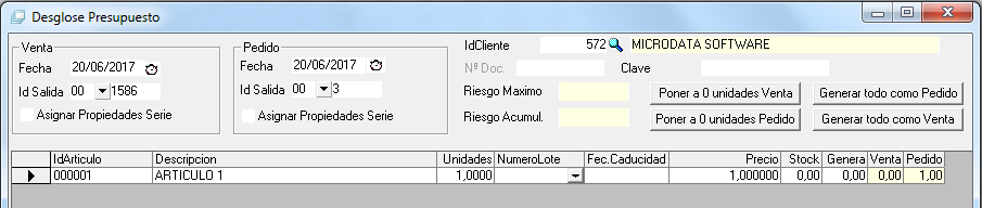 generación avanzada de presupuestos de venta en msgest microdata